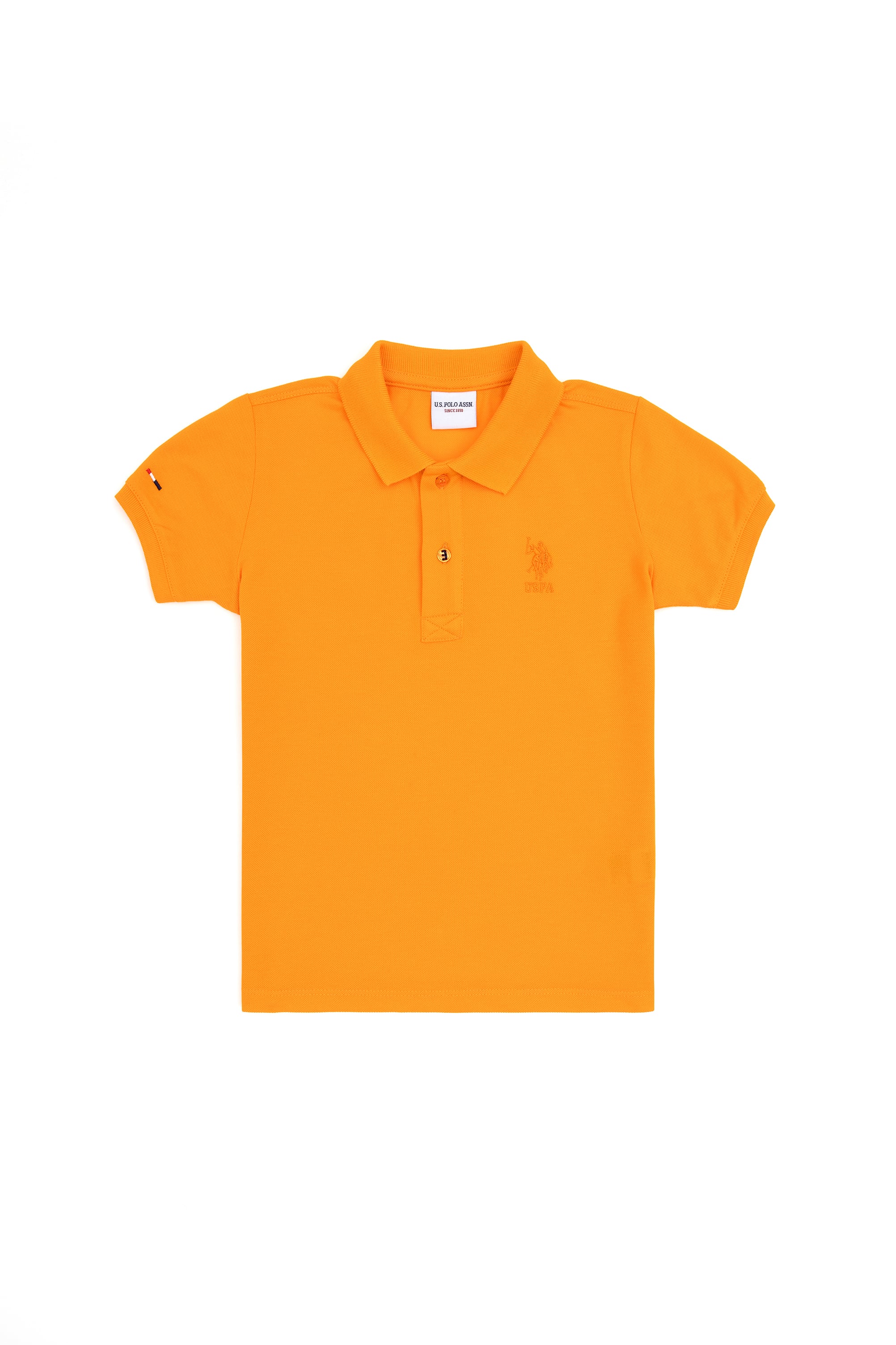 Erkek Çocuk Turuncu Basic Polo Yaka Tişört