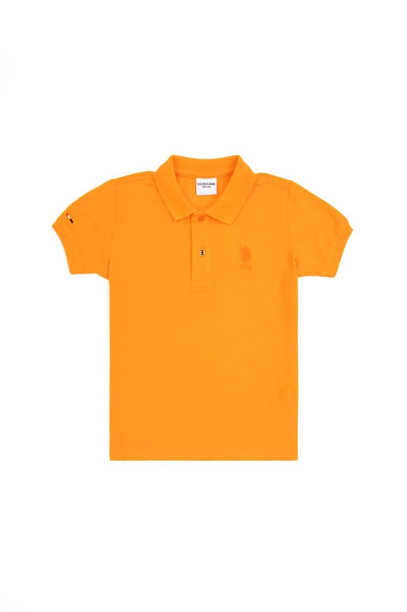 Erkek Çocuk Turuncu Basic Polo Yaka Tişört