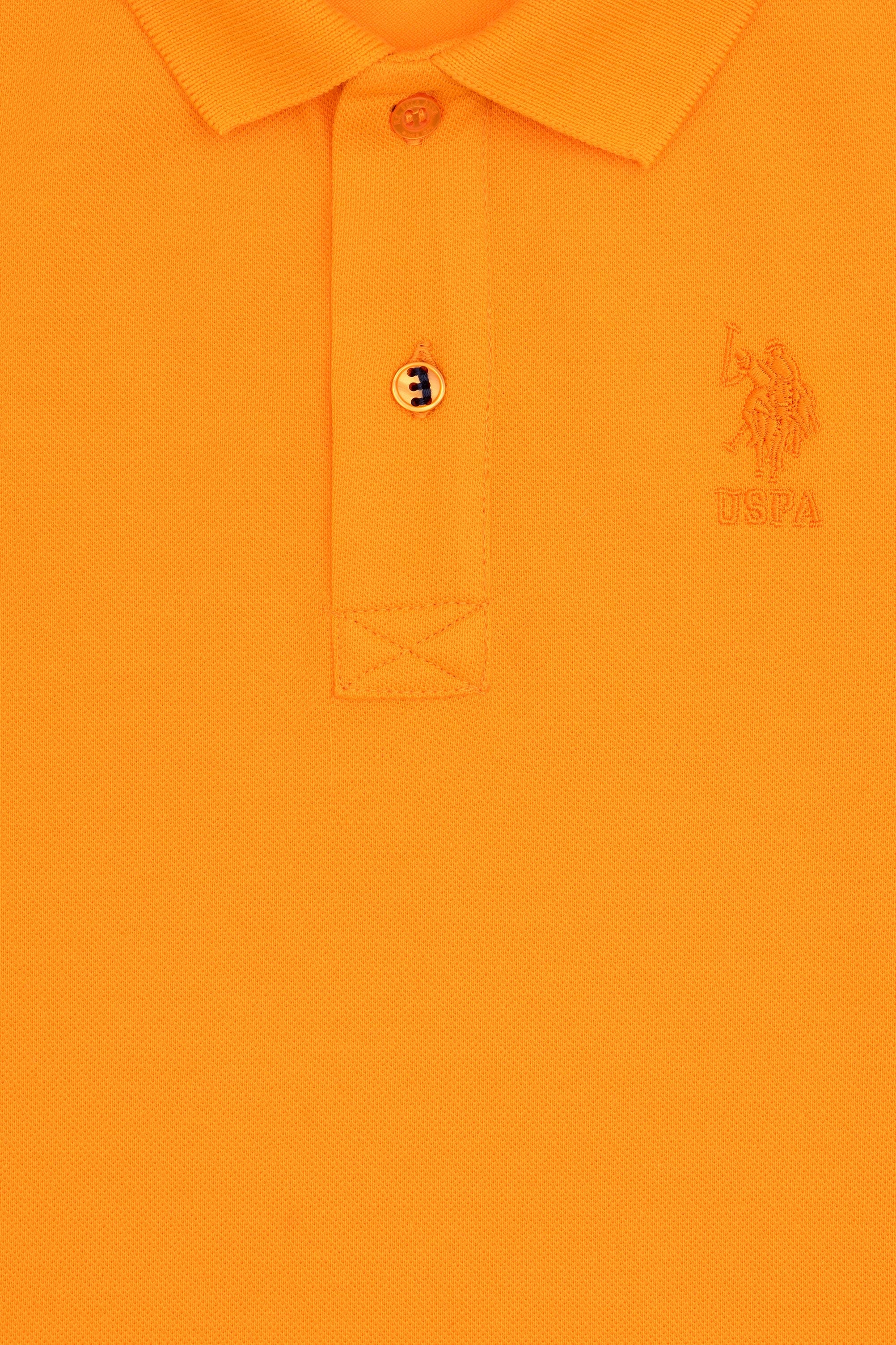 Erkek Çocuk Turuncu Basic Polo Yaka Tişört - Image 4