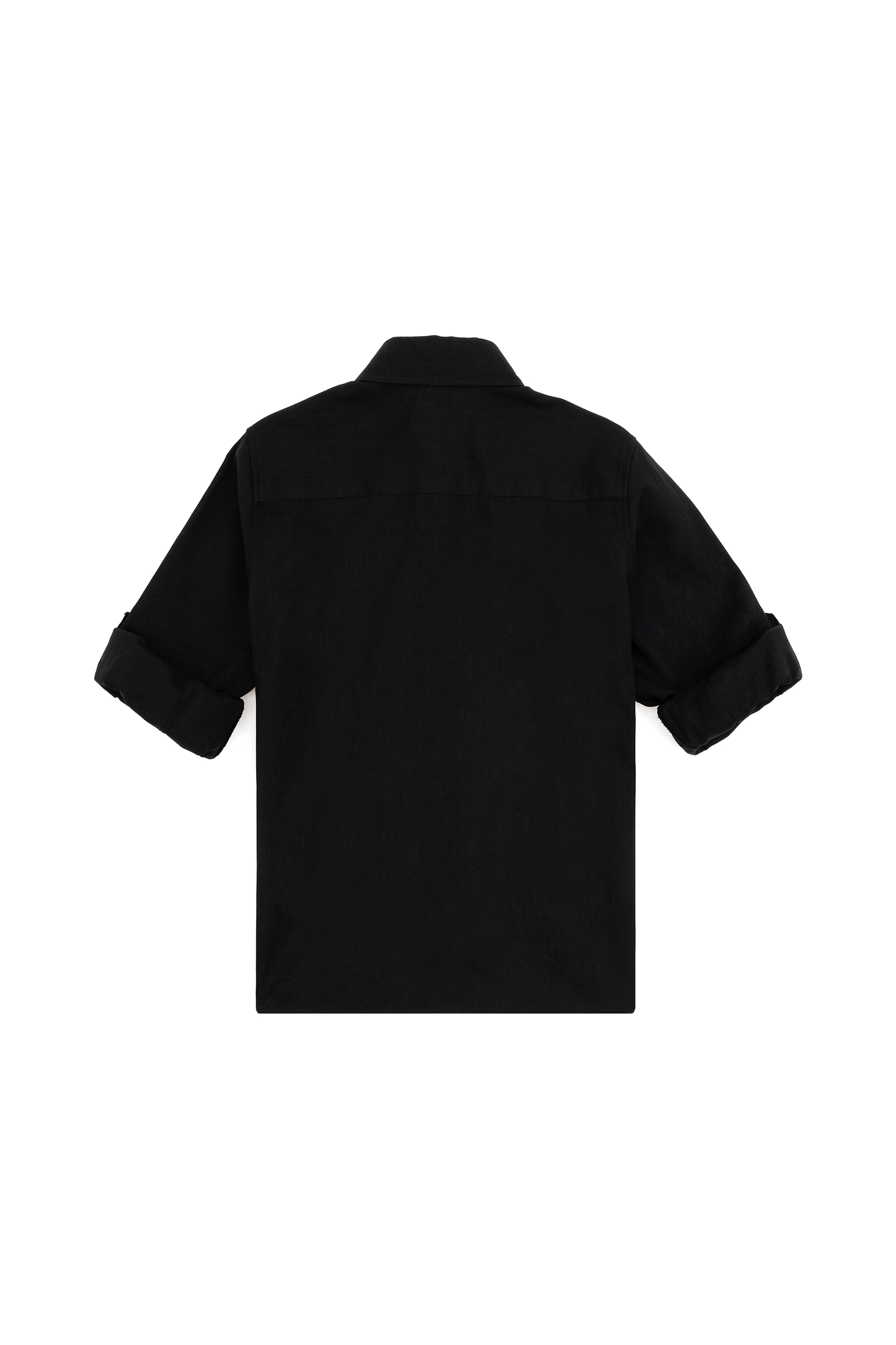 Erkek Çocuk Siyah Uzun Kollu Basic Gömlek - Image 2