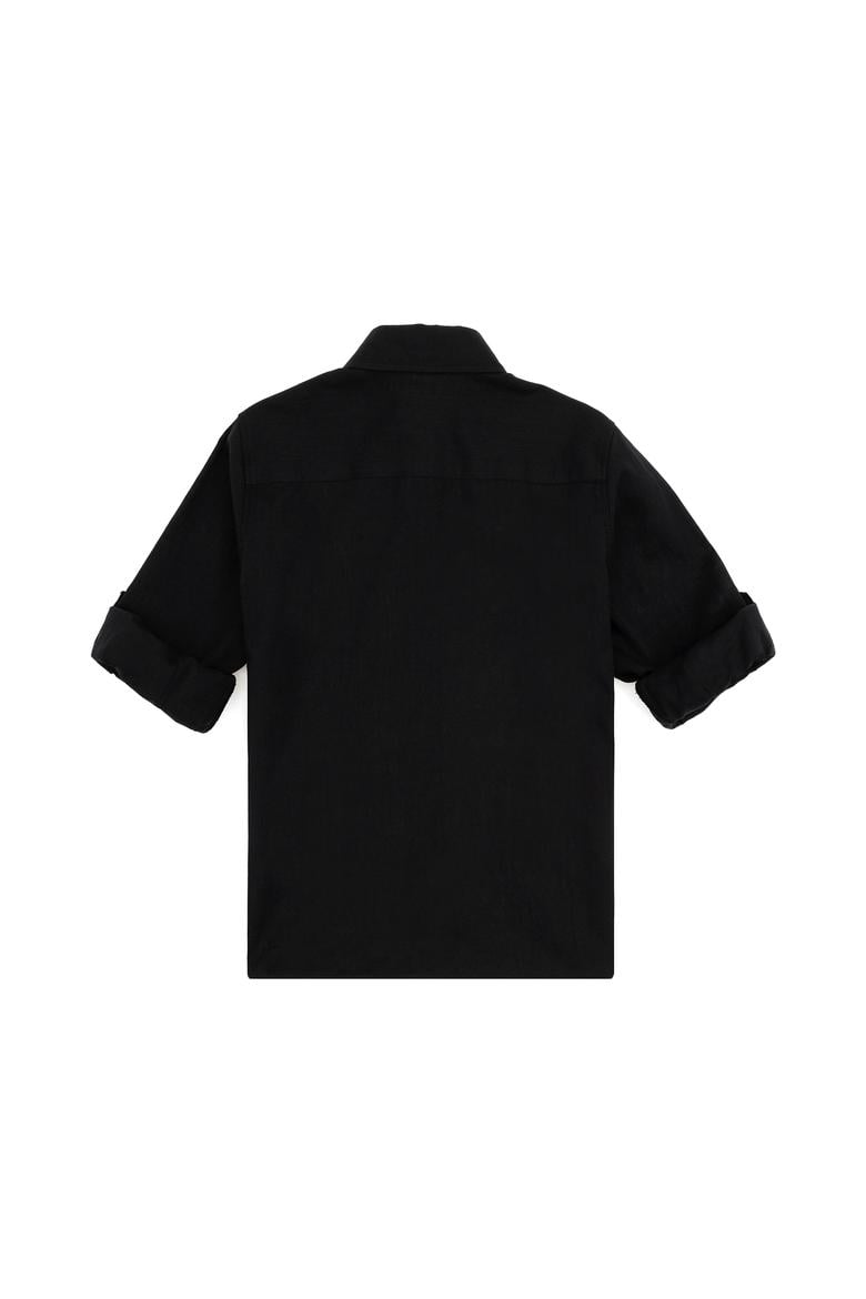 Erkek Çocuk Siyah Uzun Kollu Basic Gömlek - 50283994116