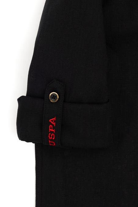 Erkek Çocuk Siyah Uzun Kollu Basic Gömlek