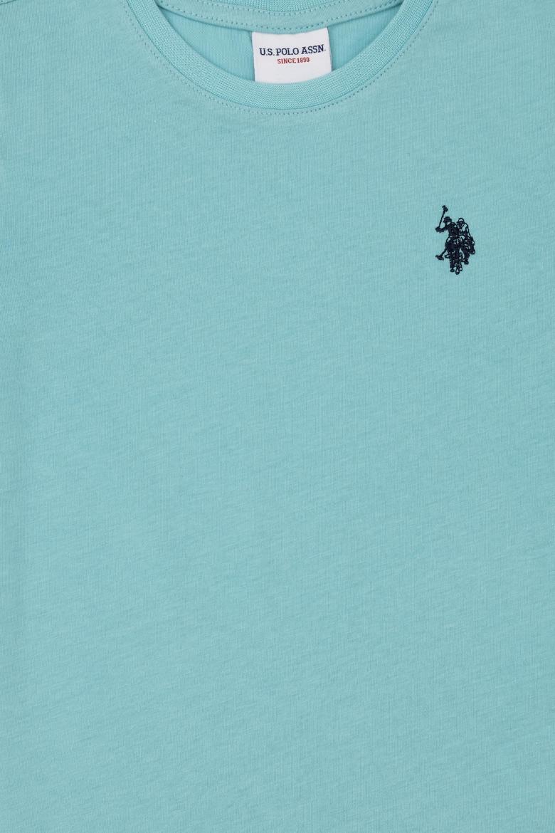 Erkek Çocuk Mint Basic Bisiklet Yaka Tişört - 50279612159