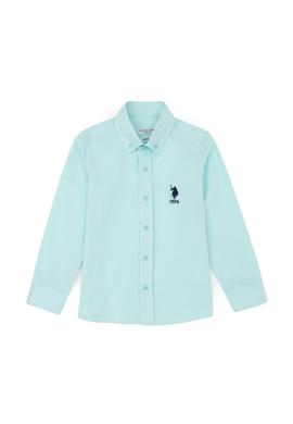 Erkek Çocuk Su Yeşili Uzun Kollu Basic Gömlek - 50284001036