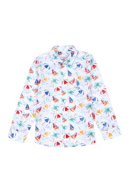 Erkek Çocuk Beyaz Uzun Kollu Gömlek - 50288716004