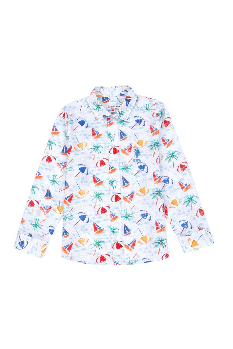 Erkek Çocuk Beyaz Uzun Kollu Gömlek - 50288716004