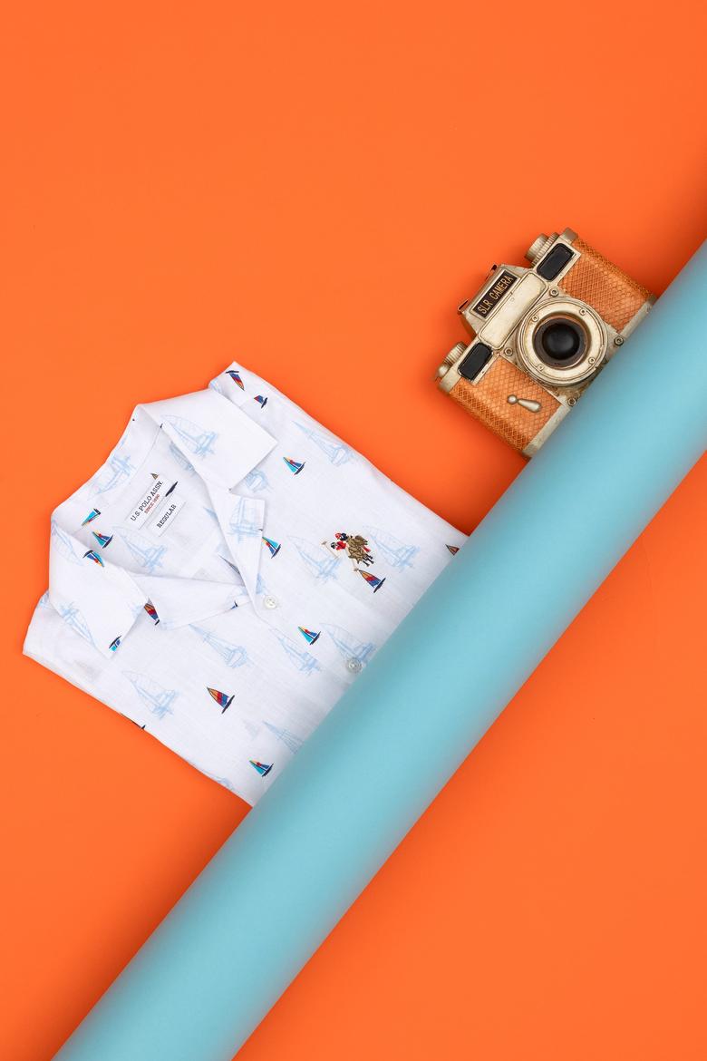 Erkek Çocuk Beyaz Kısa Kollu Gömlek