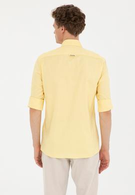 Erkek Sarı Uzun Kollu Basic Gömlek - 50263025078