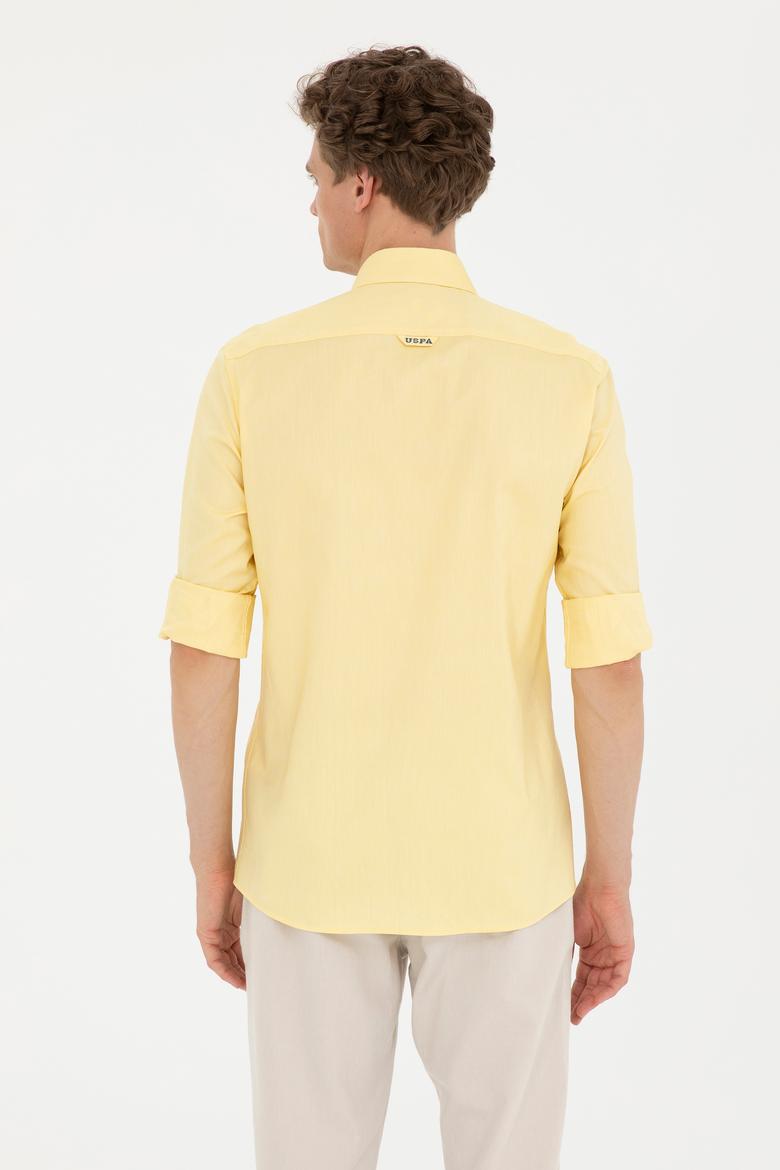 Erkek Sarı Uzun Kollu Basic Gömlek - 50263025078