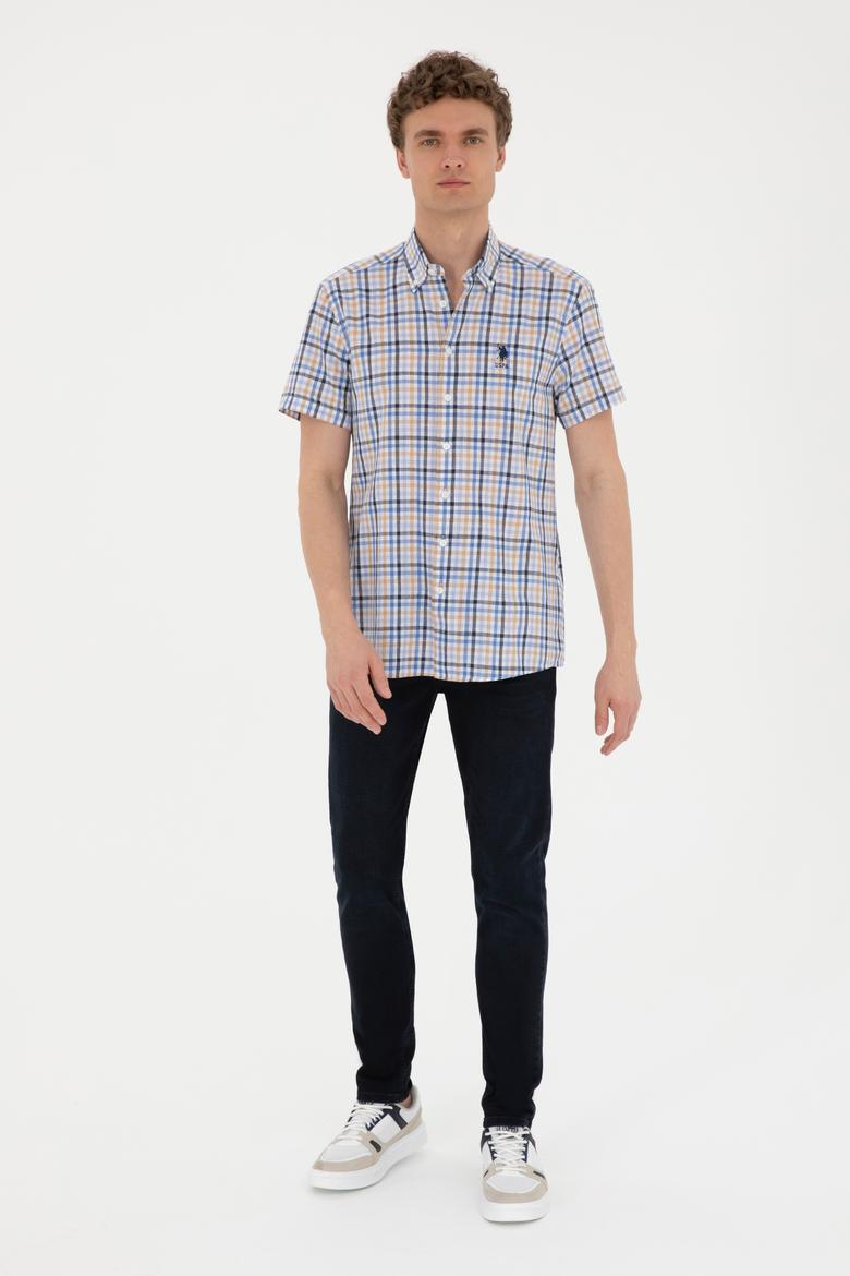 Erkek Saks Kısa Kollu Gömlek - 50263883042