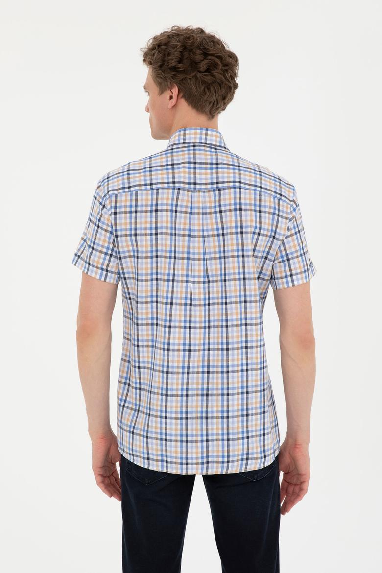 Erkek Saks Kısa Kollu Gömlek - 50263883042