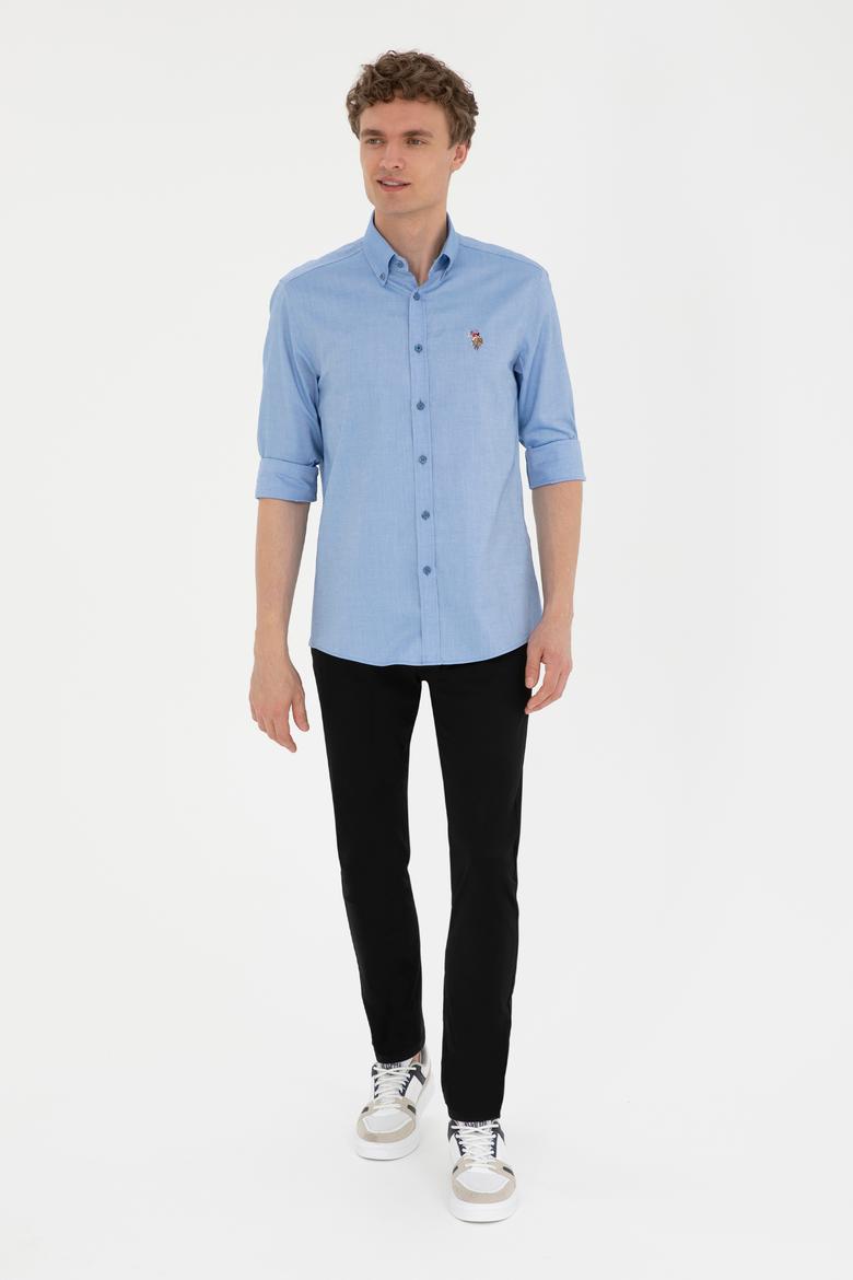 Erkek Slim Fit Siyah Kanvas Pantolon