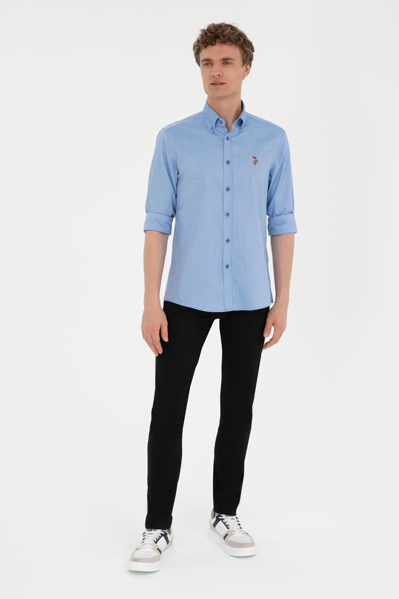 Erkek Slim Fit Siyah Kanvas Pantolon - 50263885042