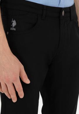 Erkek Slim Fit Siyah Kanvas Pantolon - 50263885042