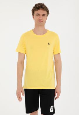 Erkek Sarı Basic Tişört - 50279575139