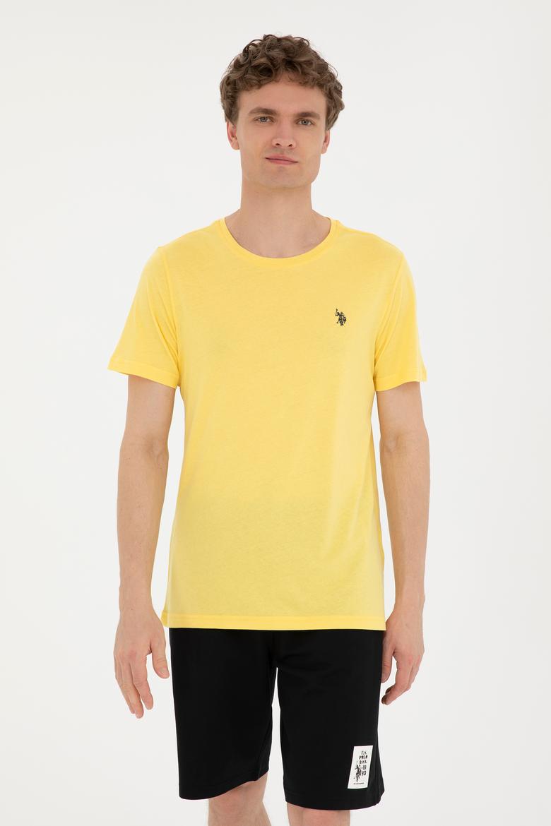 Erkek Sarı Basic Tişört