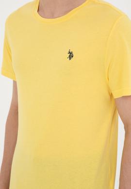 Erkek Sarı Basic Tişört - 50279575139