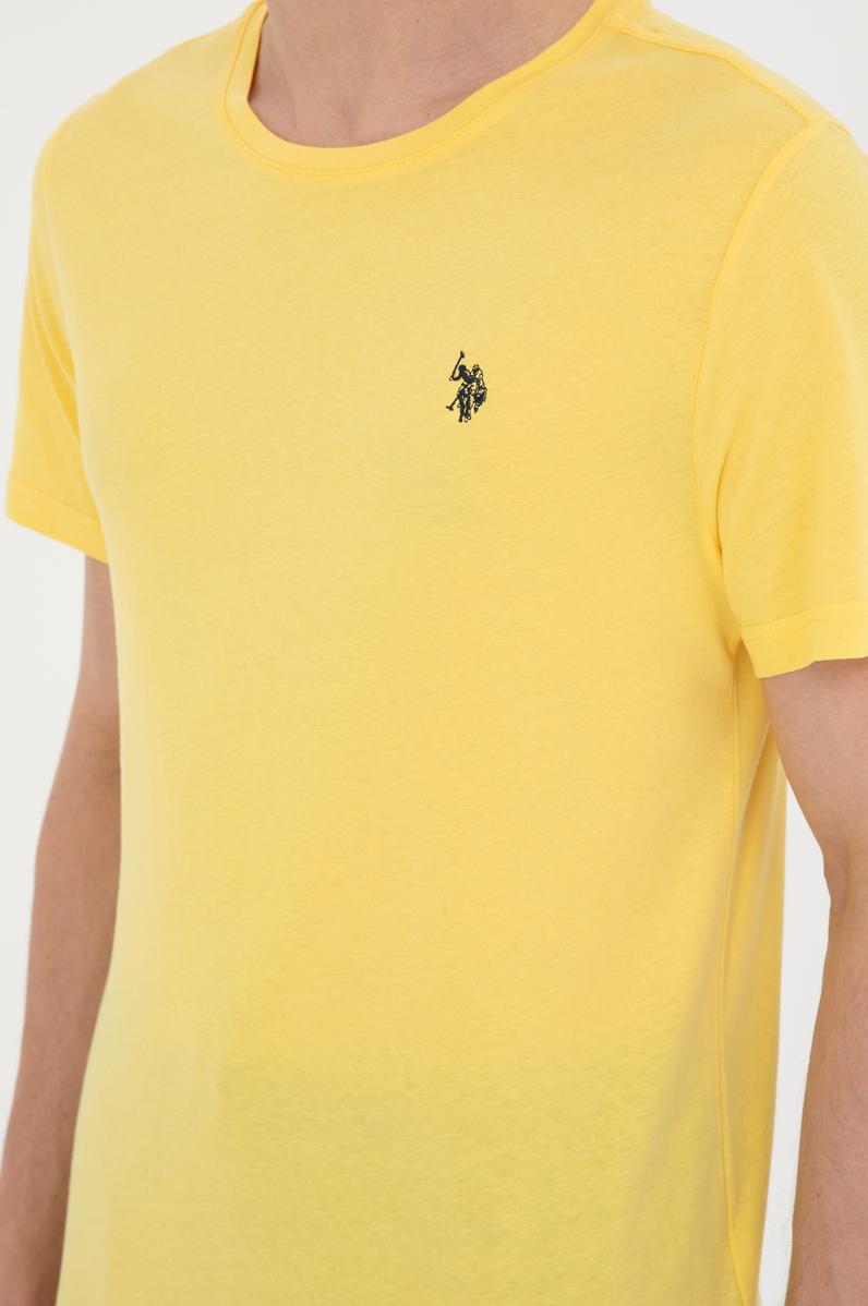 Erkek Sarı Basic Tişört