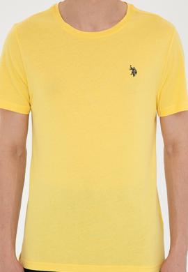 Erkek Sarı Basic Tişört - 50279575139