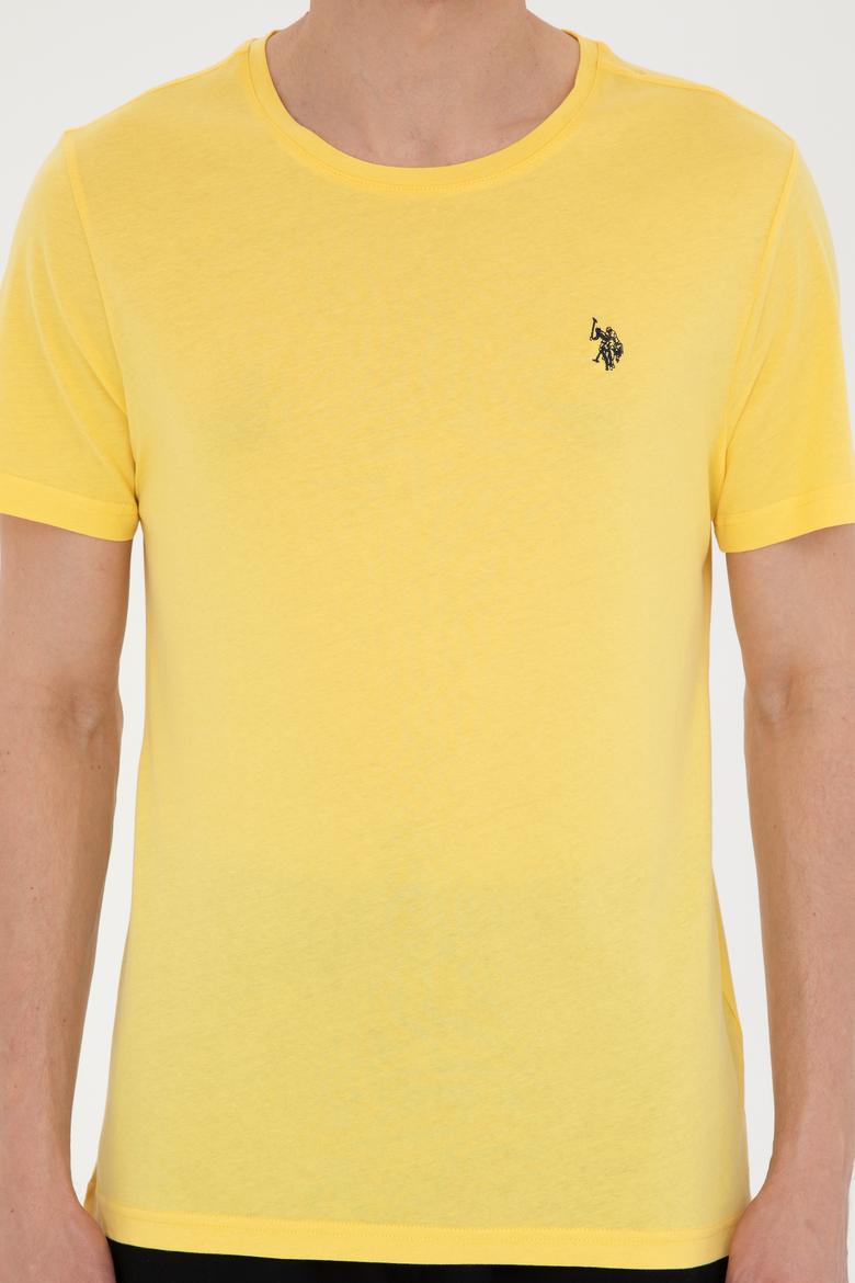 Erkek Sarı Basic Tişört - 50279575139