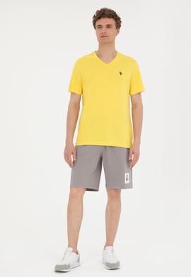 Erkek Sarı Basic Tişört - 50279617140