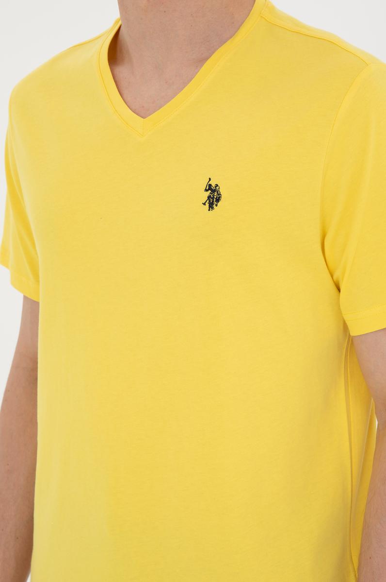 Erkek Sarı Basic Tişört