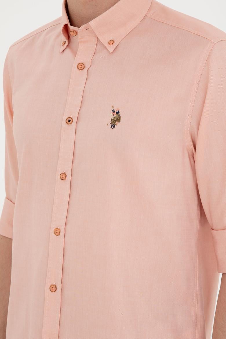 Erkek Somon Uzun Kollu Basic Gömlek - 50282610148