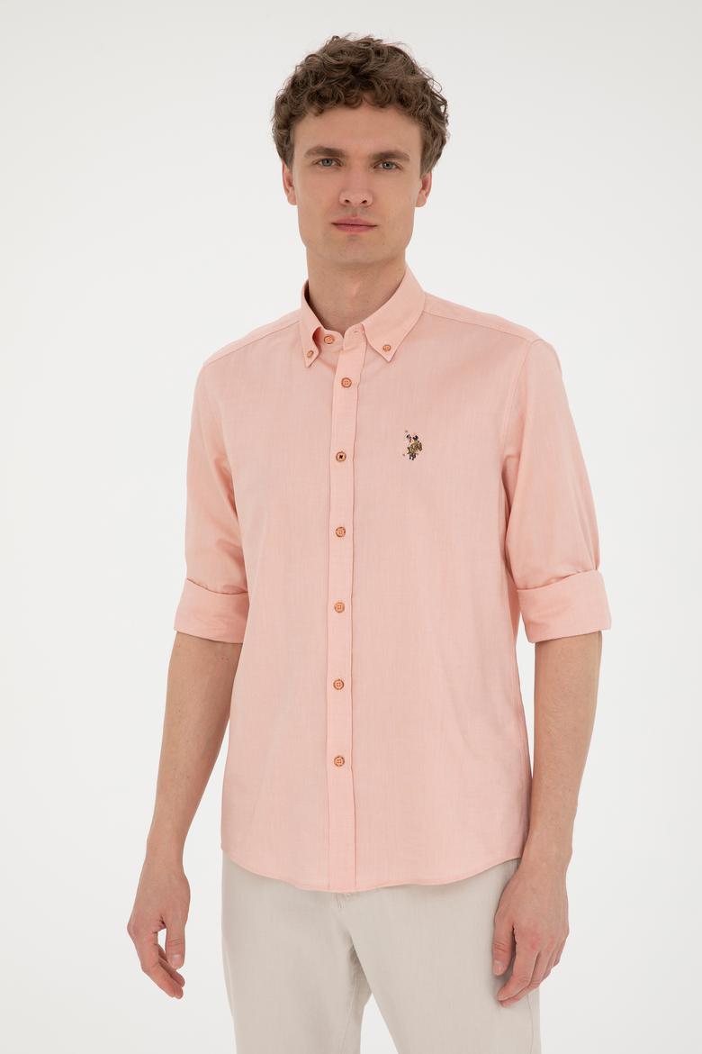 Erkek Somon Uzun Kollu Basic Gömlek - 50282610148