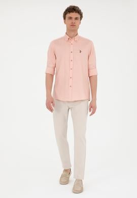 Erkek Somon Uzun Kollu Basic Gömlek - 50282610148