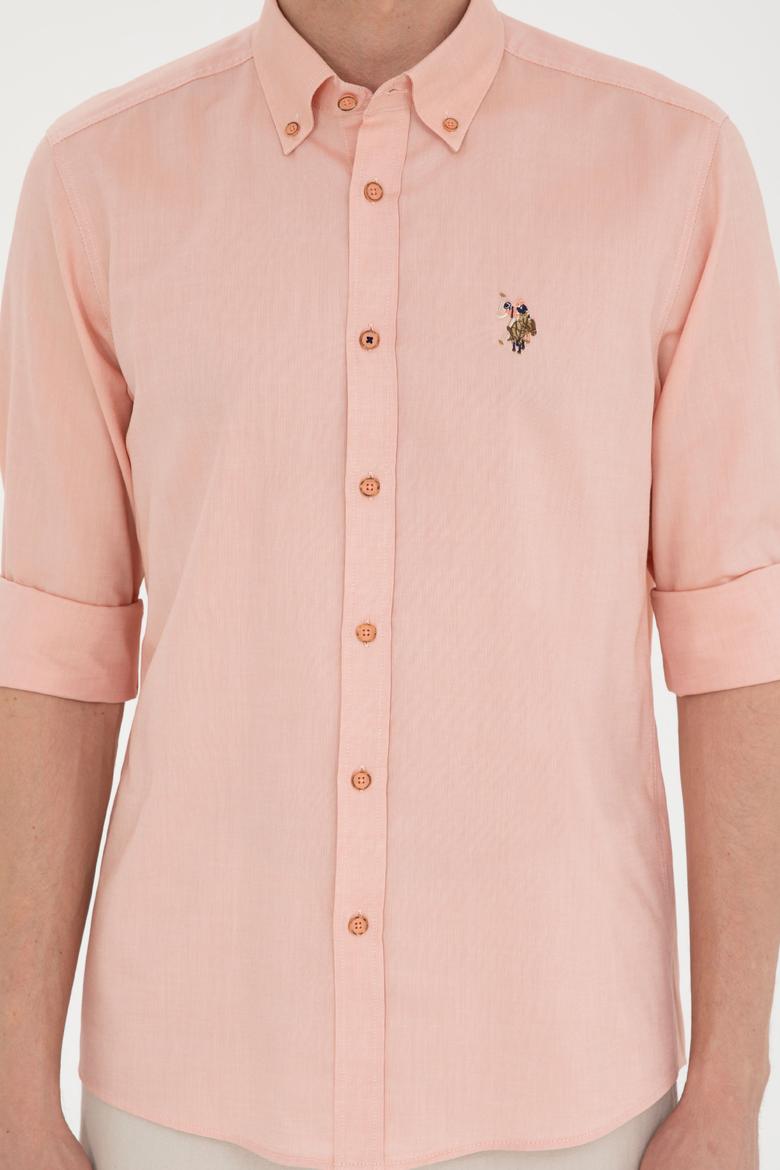 Erkek Somon Uzun Kollu Basic Gömlek - 50282610148