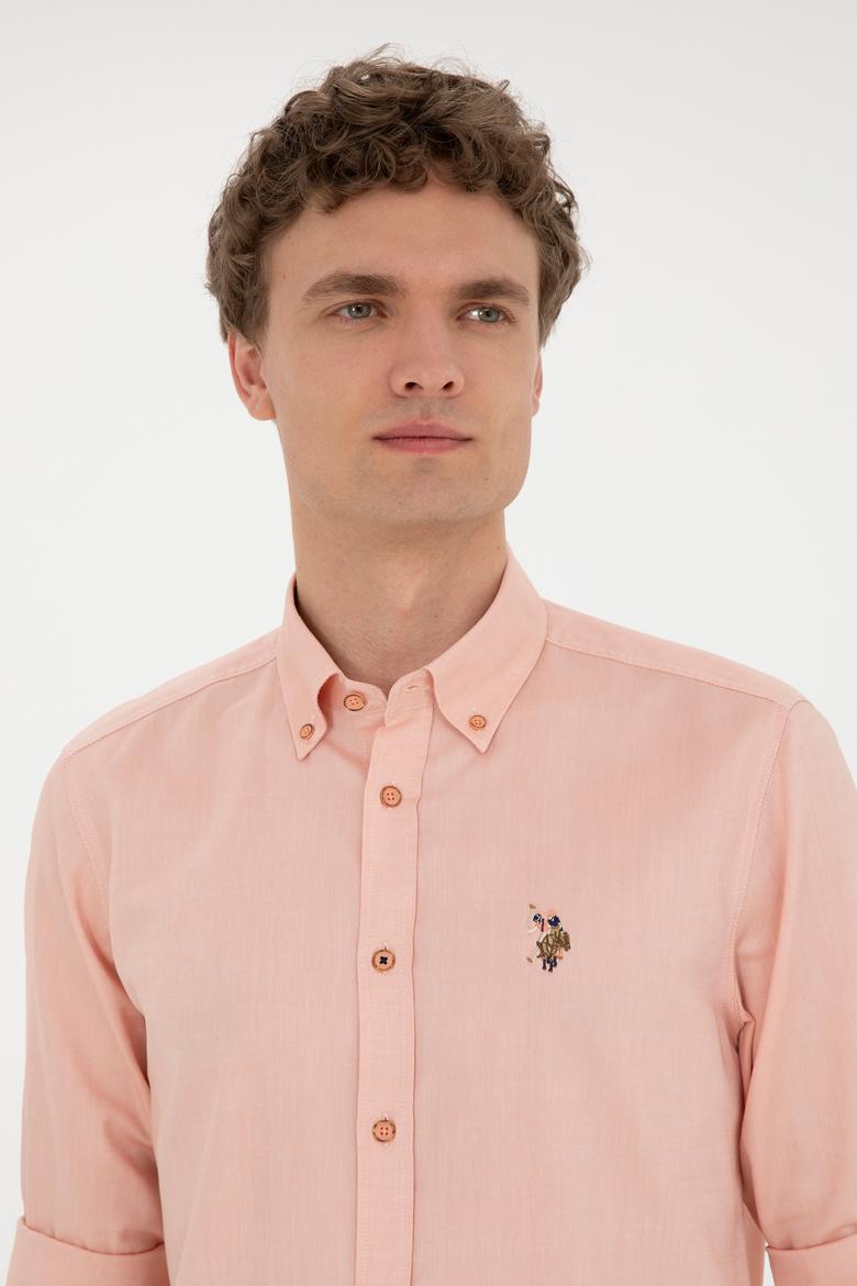 Erkek Somon Uzun Kollu Basic Gömlek - 50282610148