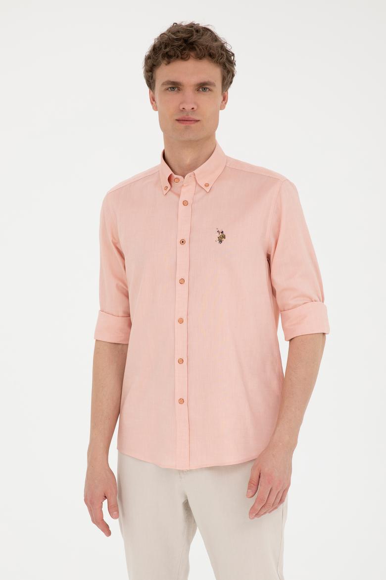 Erkek Somon Uzun Kollu Basic Gömlek