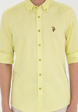 Erkek Fıstık Yeşili Uzun Kollu Basic Gömlek - 50282610166