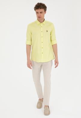 Erkek Fıstık Yeşili Uzun Kollu Basic Gömlek - 50282610166