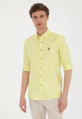 Erkek Fıstık Yeşili Uzun Kollu Basic Gömlek - 50282610166