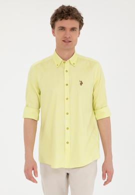 Erkek Fıstık Yeşili Uzun Kollu Basic Gömlek - 50282610166