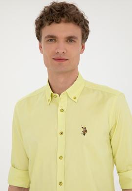 Erkek Fıstık Yeşili Uzun Kollu Basic Gömlek - 50282610166