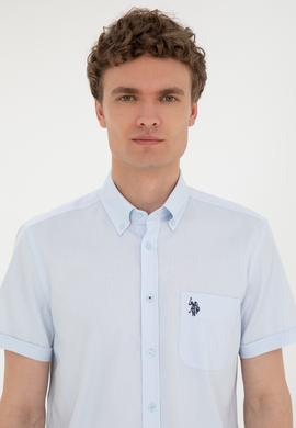 Erkek Açık Mavi Kısa Kollu Gömlek - 50282612003