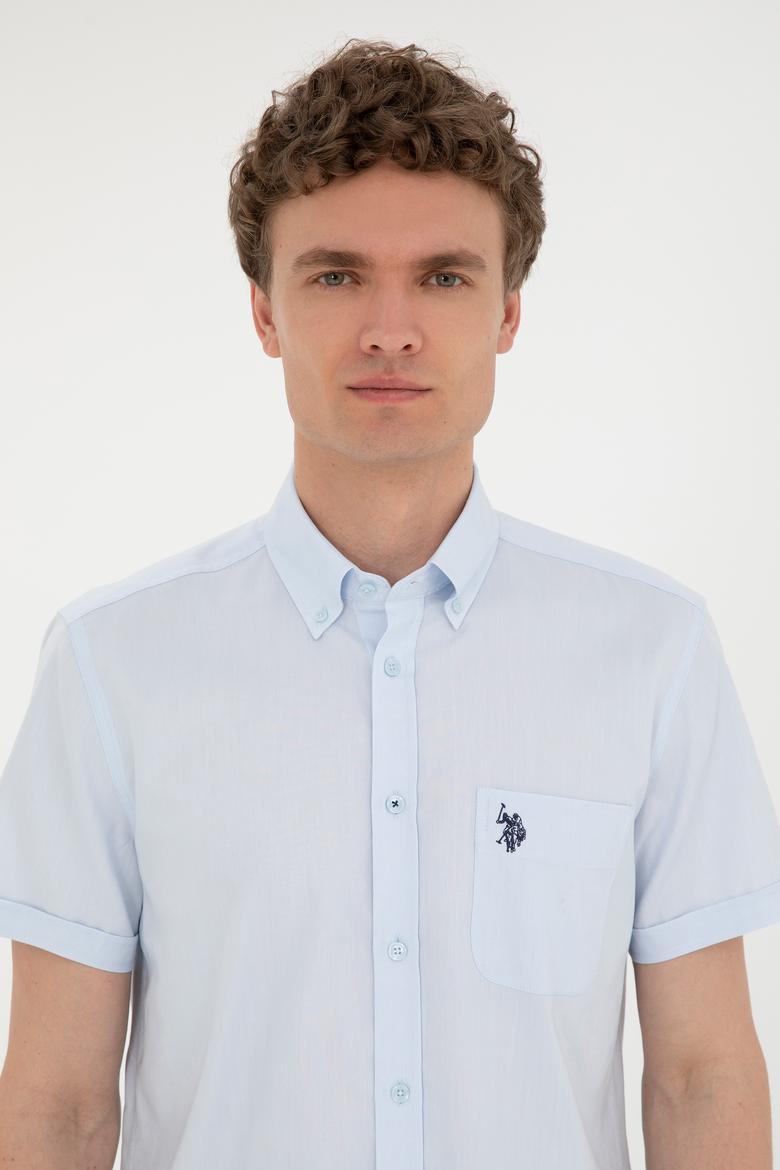 Erkek Açık Mavi Kısa Kollu Gömlek - 50282612003