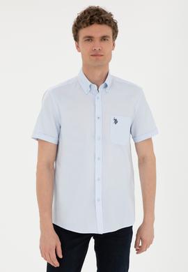 Erkek Açık Mavi Kısa Kollu Gömlek - 50282612003
