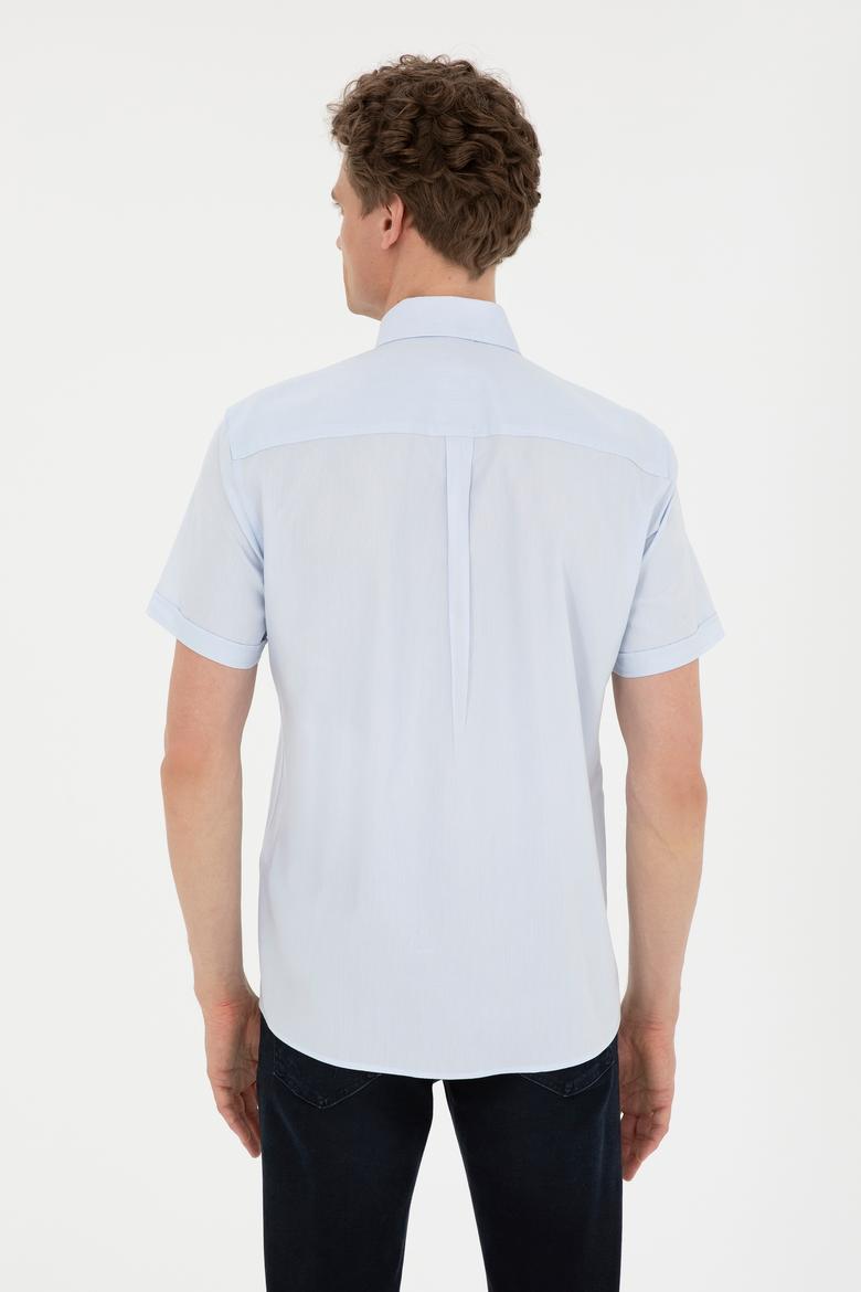 Erkek Açık Mavi Kısa Kollu Gömlek - 50282612003