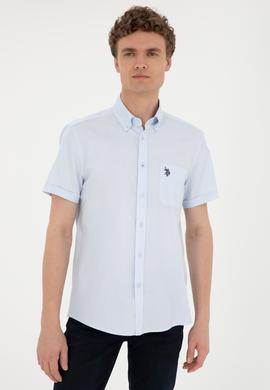 Erkek Açık Mavi Kısa Kollu Gömlek - 50282612003