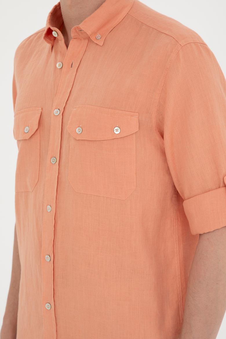 Erkek Somon Uzun Kollu Gömlek - 50283803025