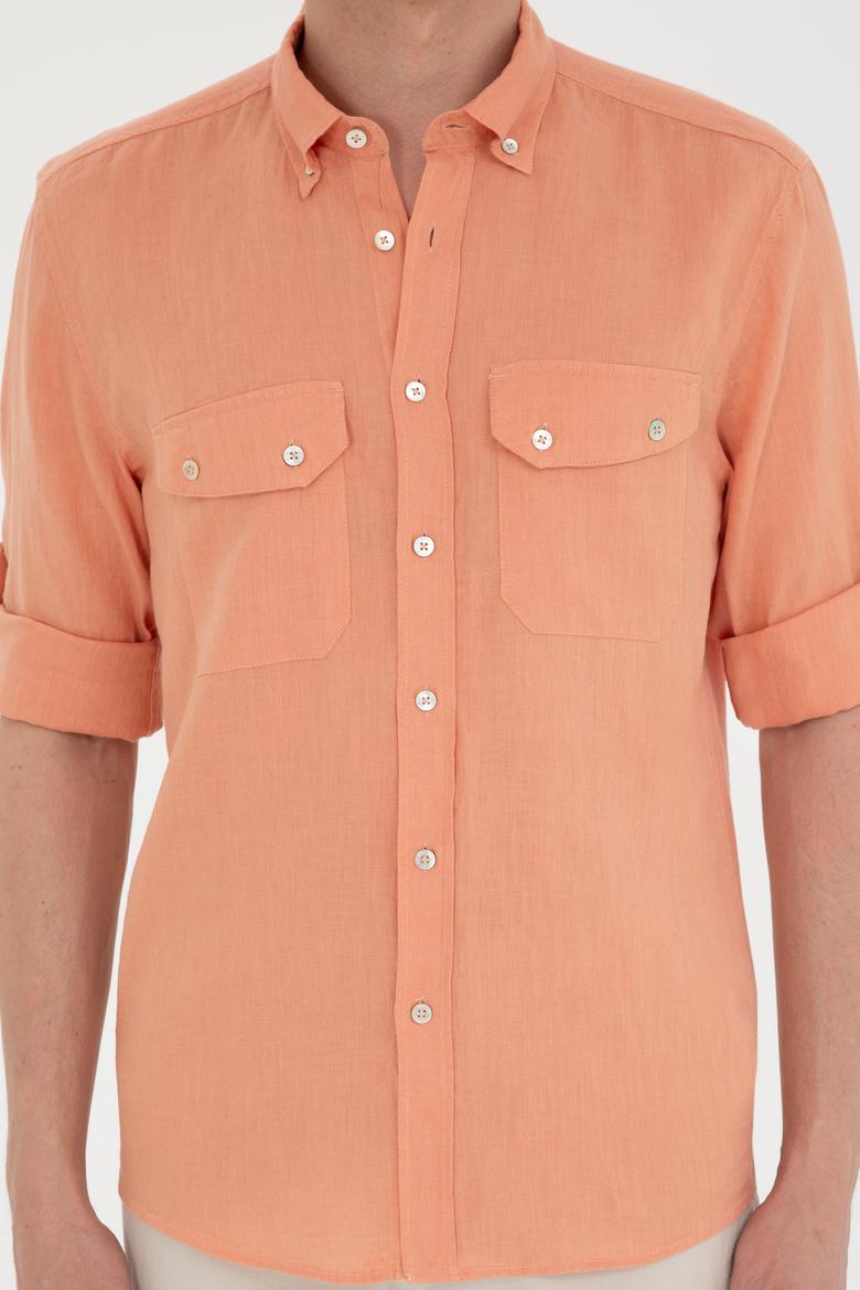 Erkek Somon Uzun Kollu Gömlek - 50283803025