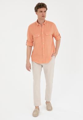 Erkek Somon Uzun Kollu Gömlek - 50283803025