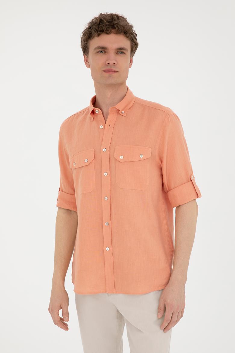 Erkek Somon Uzun Kollu Gömlek - 50283803025