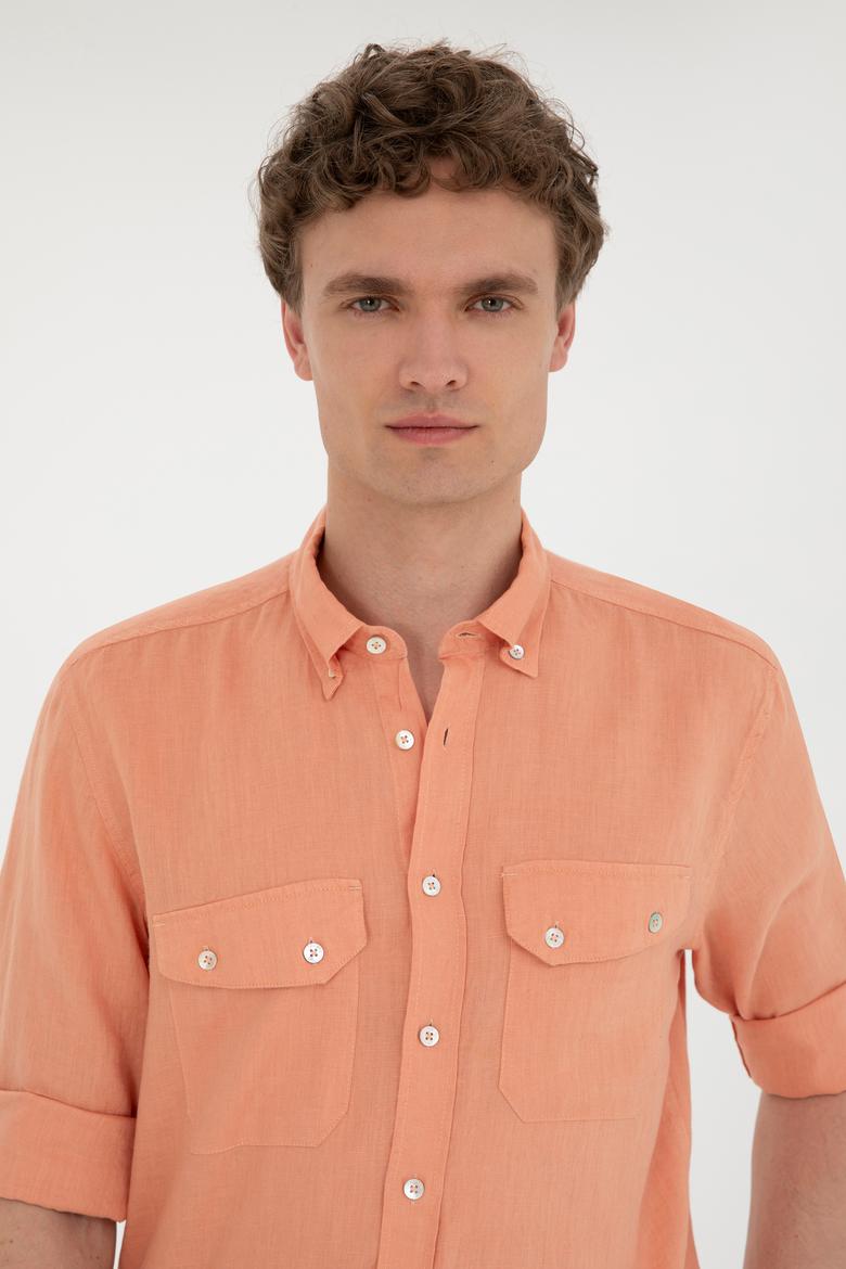 Erkek Somon Uzun Kollu Gömlek - 50283803025