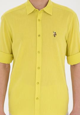 Erkek Fıstık Yeşili Uzun Kollu Basic Gömlek - 50284297130