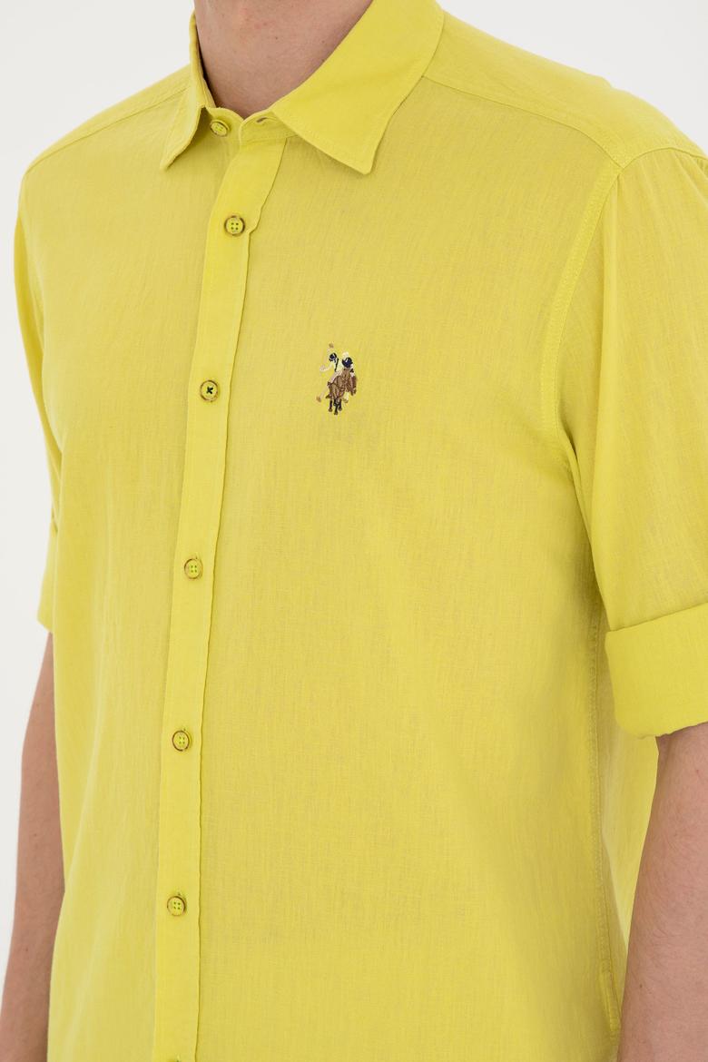 Erkek Fıstık Yeşili Uzun Kollu Basic Gömlek - 50284297130