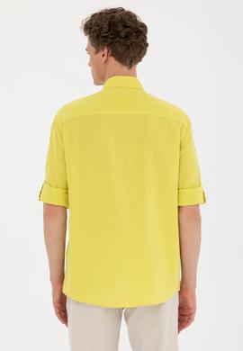 Erkek Fıstık Yeşili Uzun Kollu Basic Gömlek - 50284297130